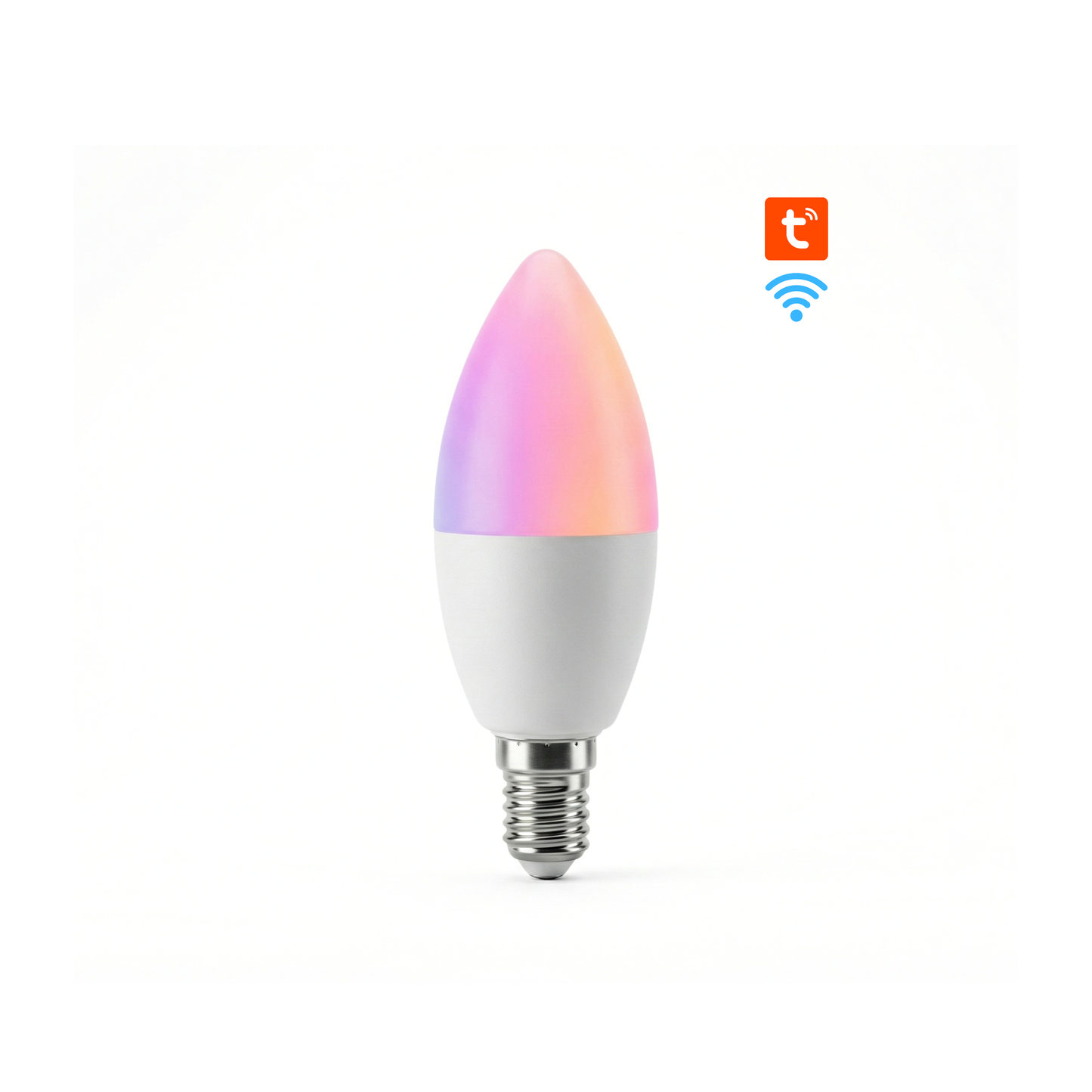 مصباح ذكي E14 -ًWIFI (تفاعل موسيقي) - متعدد الألوان 6W-تطبيق tuya