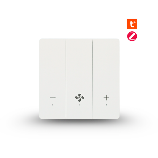 مفتاح مروحة ذكي  ضغط  5 سرعات نظام zigbee -tuya -قفل اطفال اضاءه قابله للتعديل