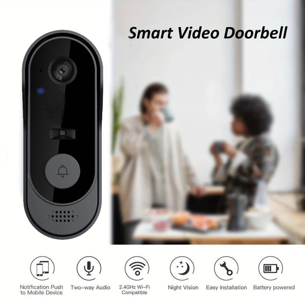 جرس باب ذكي بالفيديو بدقة 720P مع تحكم لاسلكي ومقاوم للماء IP65 - SMARTIFY