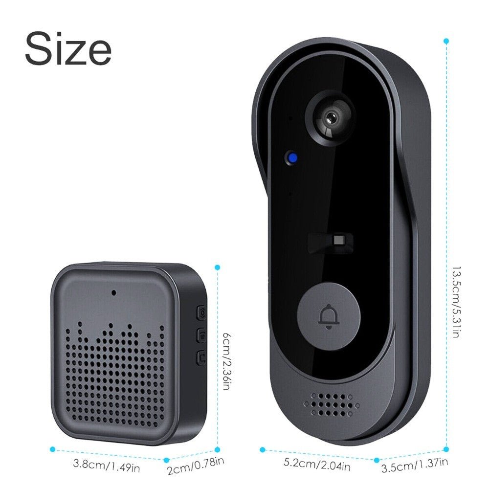 جرس باب ذكي بالفيديو بدقة 720P مع تحكم لاسلكي ومقاوم للماء IP65 - SMARTIFY
