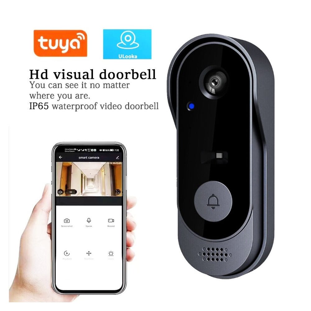 جرس باب ذكي بالفيديو بدقة 720P مع تحكم لاسلكي ومقاوم للماء IP65 - SMARTIFY