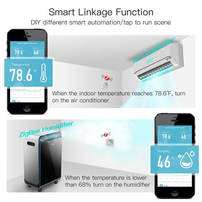 حساس الحرارة والرطوبة الذكي نظام zigbee- tuya