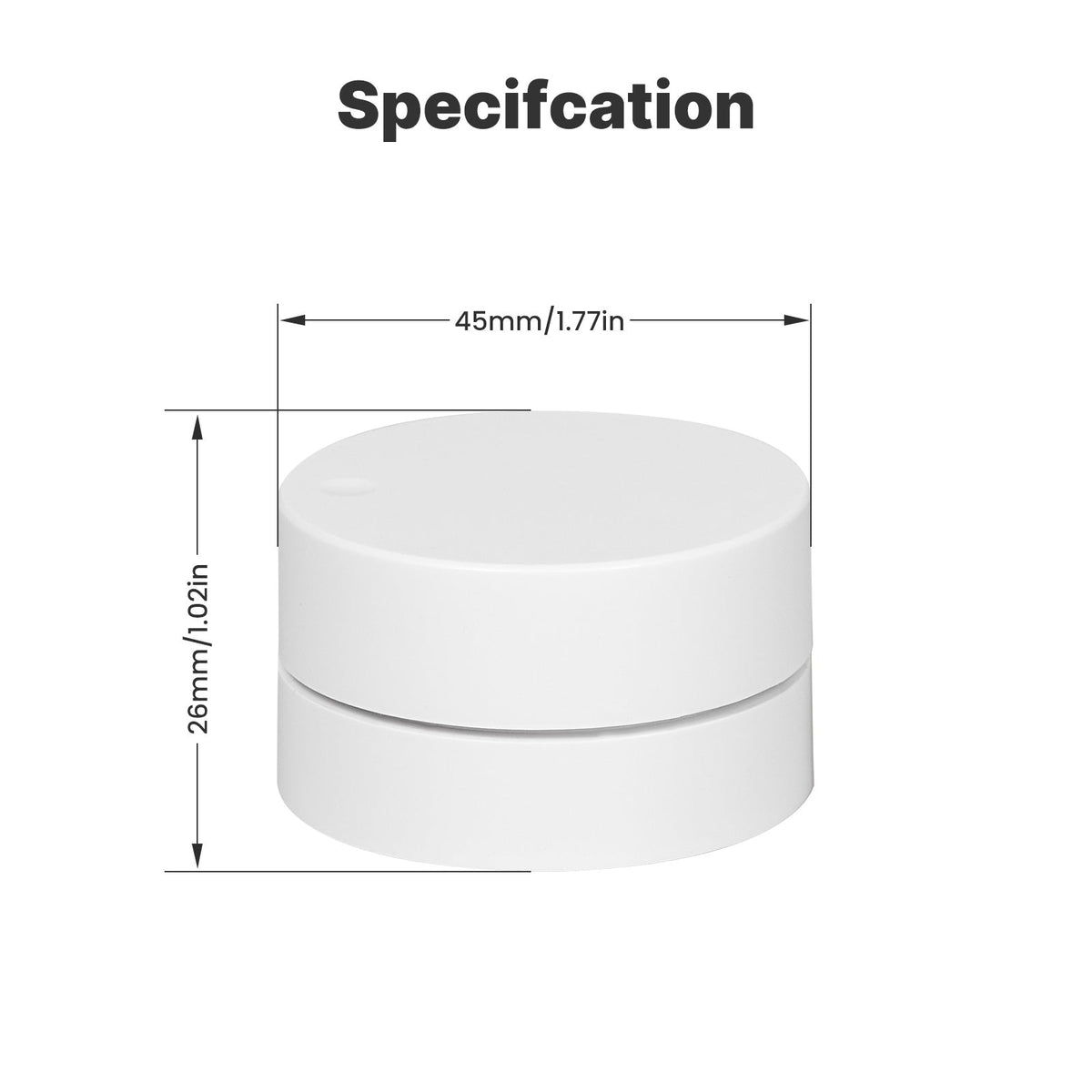 MOES SYT-ZB01 dimensions: 45 mm diameter and 26 mm height