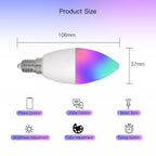 E14 Smart Bulb - WIFI (Music Sync) - Multicolor 6W - Tuya App