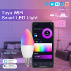 E14 Smart Bulb - WIFI (Music Sync) - Multicolor 6W - Tuya App