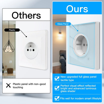 مقبس ذكي 16A مراقبة طاقة نظام ZIGBEE- تصميم اوربي متوافق مع Tuya و Smart Life