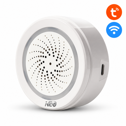 إنذار NEO NAS-AB02W مع علامتي Tuya وWi-Fi
