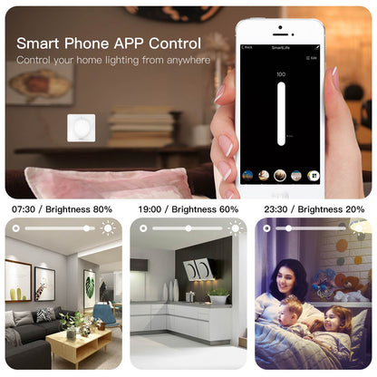 مفتاح ذكي للتعتيم دوار نظام zigbee تطبيق tuya-smart life