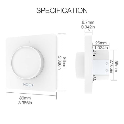 مفتاح ذكي للتعتيم دوار نظام zigbee تطبيق tuya-smart life