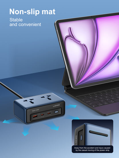 سيّار كهربائي مكتبي بمقبس عالمي بقدرة 45 واط للشحن السريع