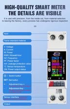 Tuya Wi-Fi smart single relay switch with temperature sensor, day and night.