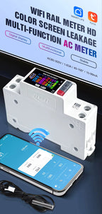 Tuya Wi-Fi smart single relay switch with temperature sensor, day and night.
