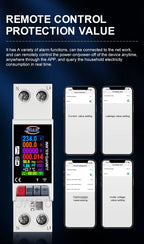 Tuya Wi-Fi smart single relay switch with temperature sensor, day and night.