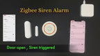 Zigbee Smart Siren with Visual and Audible Sound - Tuya Smart Life System 