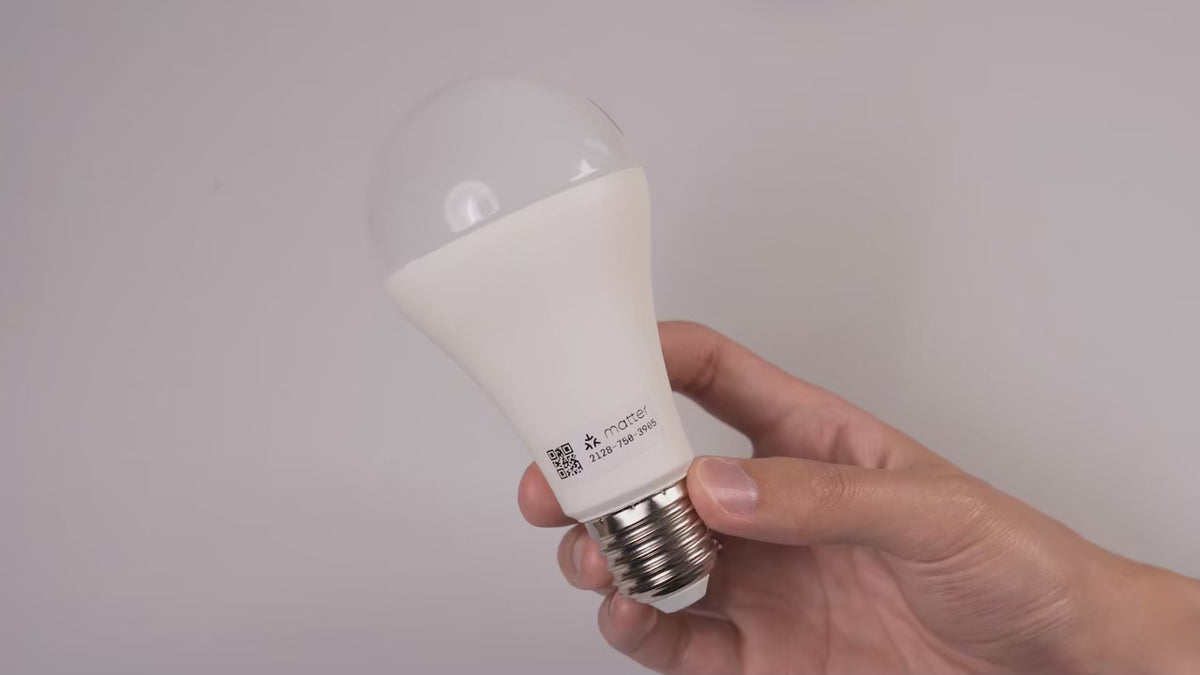 مصباح LED ذكي Tuya Matter (WiFi) بقاعدة E27 - إضاءة RGB ملونة وقابلة للتعتيم (2700K-6500K)