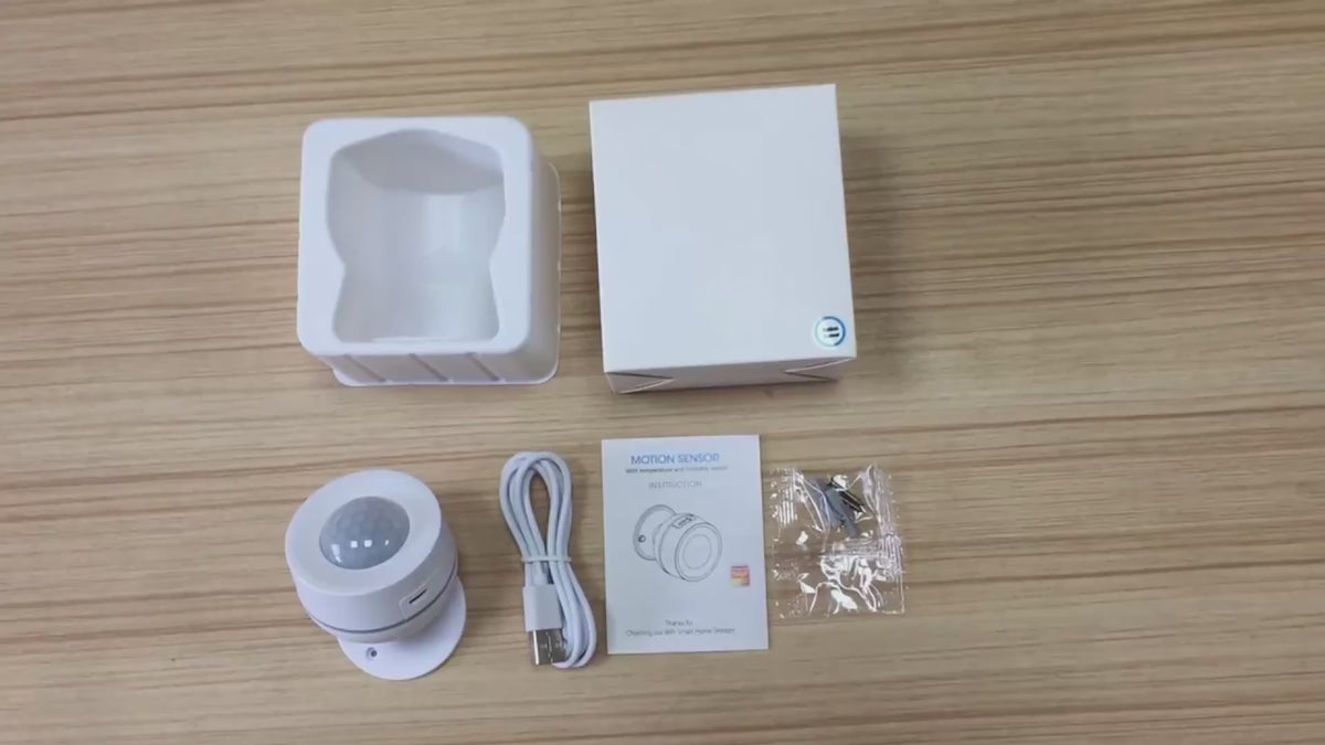 حساس حركة ودرجة الحراره والرطوبة WIFI ذكي (بطاريتان CR123A ×2 أو USB) نظام تويا او سمارت لايف