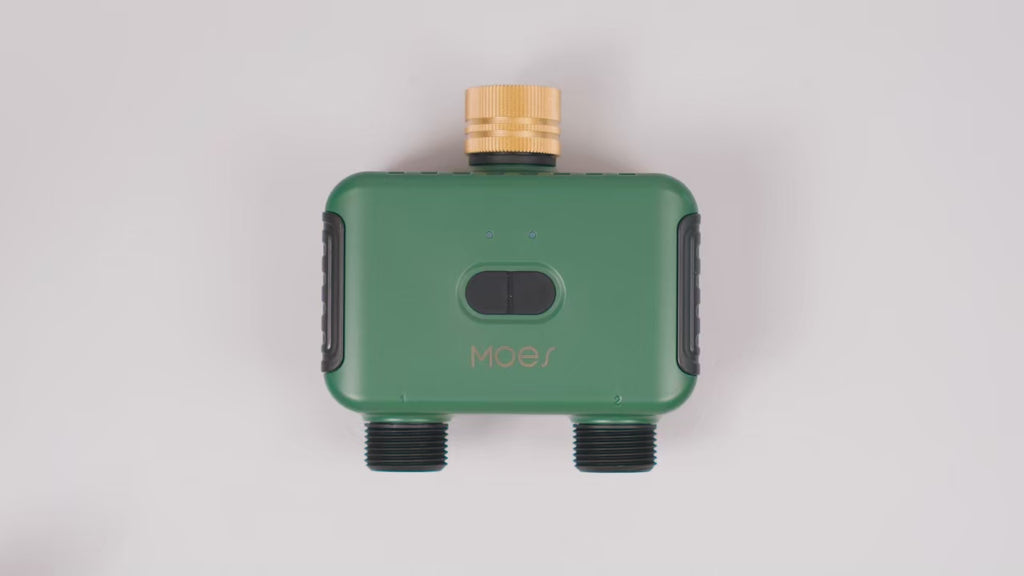 تایمەری ئاودانی زیرەکی MOES بە دوو دەرچە و Bluetooth – کۆنترۆڵ بە Smart Life