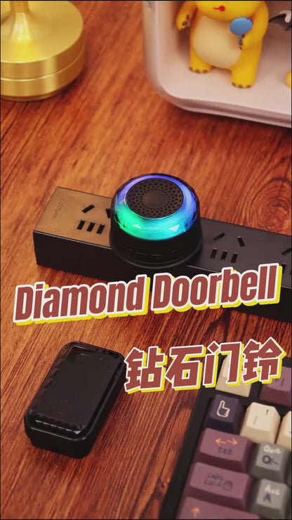 جرس باب لاسلكي — 62 نغمة، مدى 350 م، مستوى صوت حتى 110 dB، زر مقاوم للماء IP44