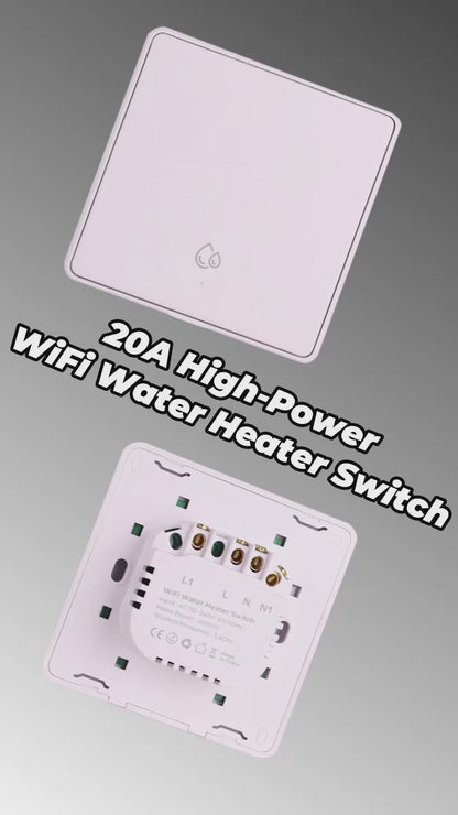 مفتاح ذكي WiFi + RF433 بقدرة 20 أمبير مع مراقبة استهلاك الطاقة وتحكم صوتي – يعمل مع Tuya