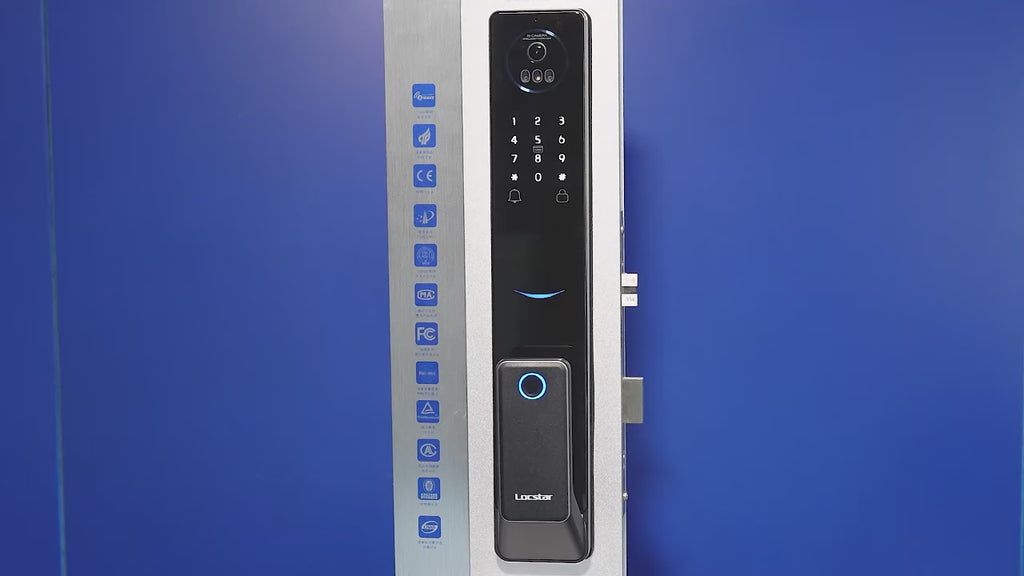 Smart door lock with 3D facial recognition + video intercom – Wi-Fi system, Tuya Smart Life app 