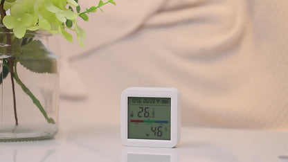 مستشعر درجة الحرارة والرطوبة الذكي ZigBee مع شاشة LCD بإضاءة خلفية – يعمل مع Tuya / Smart Life ويدعم Alexa وGoogle Home