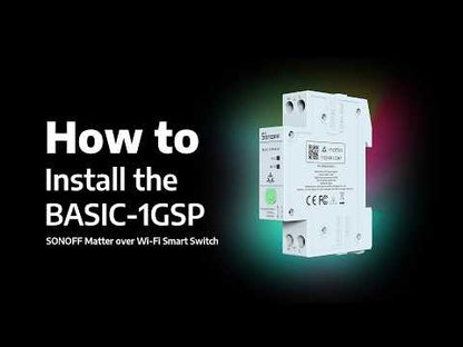 مفتاح سونوف بيسك الذكي لسكة DIN بتقنية (Matter عبر WiFi) | BASIC-1GSP