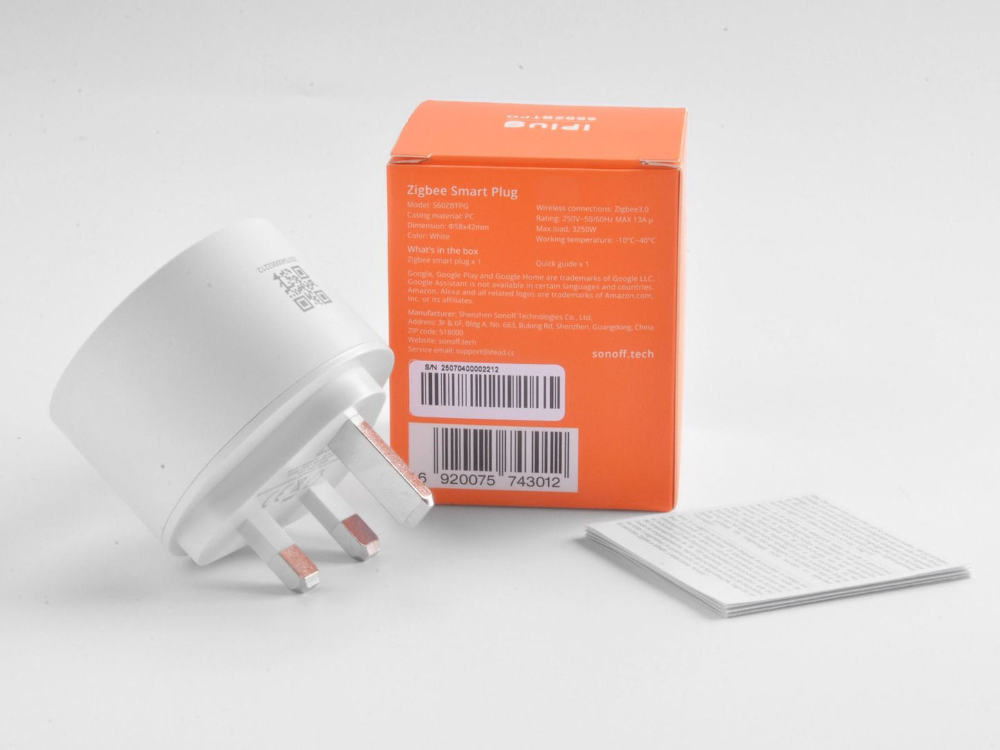 سونوف iPlug قابس ذكي متوافق مع Zigbee | سلسلة S60 (النوع البريطاني Type G)