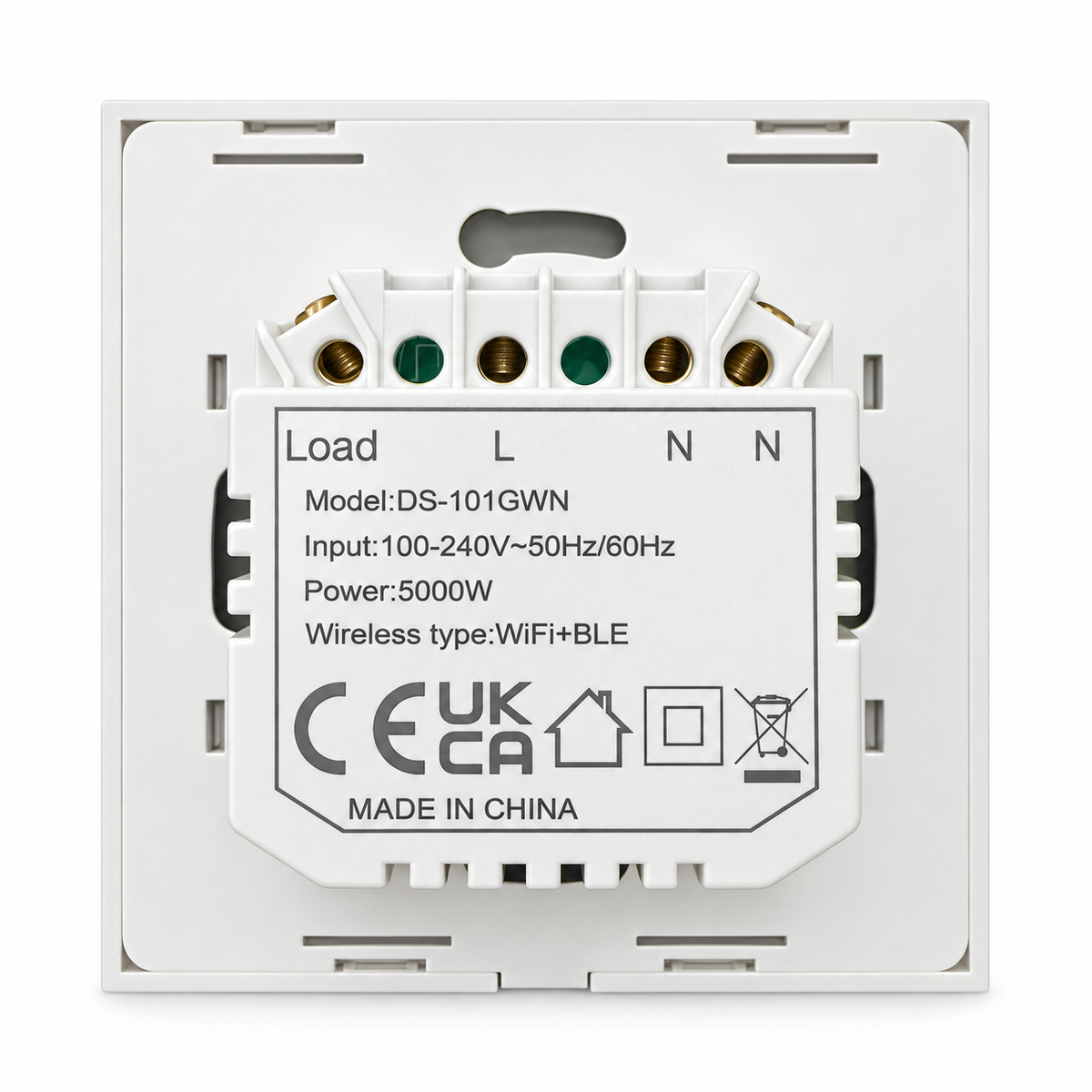 الجهة الخلفية للسوج DS-101GWN — 5000 واط، 100–240 فولت، Wi-Fi + BLE