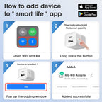 دليل المورد لإضافة محوّل Wi-Fi إلى Smart Life باستخدام الزر الجانبي واكتشاف Bluetooth أثناء الإعداد