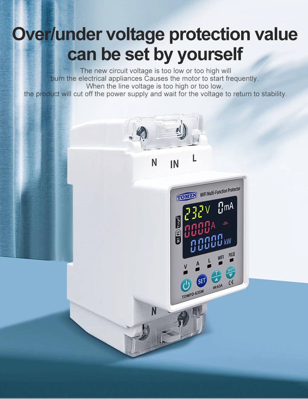 TOMZN TOMPD-63SW: إعدادات الجهد