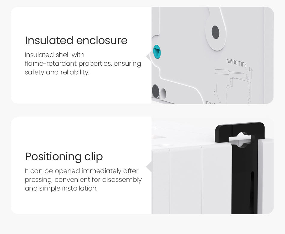 TOSMR1 manufacturer enclosure and DIN mounting-clip details
