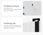 TOSMR1 manufacturer enclosure and DIN mounting-clip details