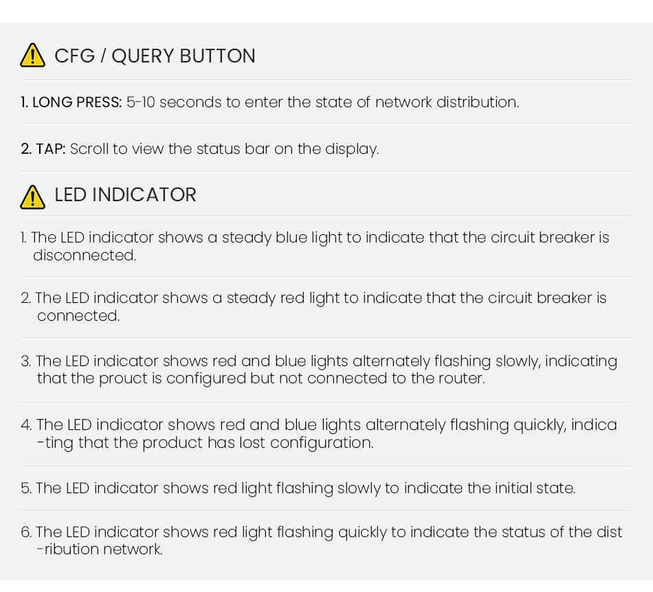TOSMR1 configuration button and LED status — manufacturer guide