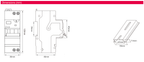 TOSMR1 manufacturer dimension drawing and 35 mm DIN mounting