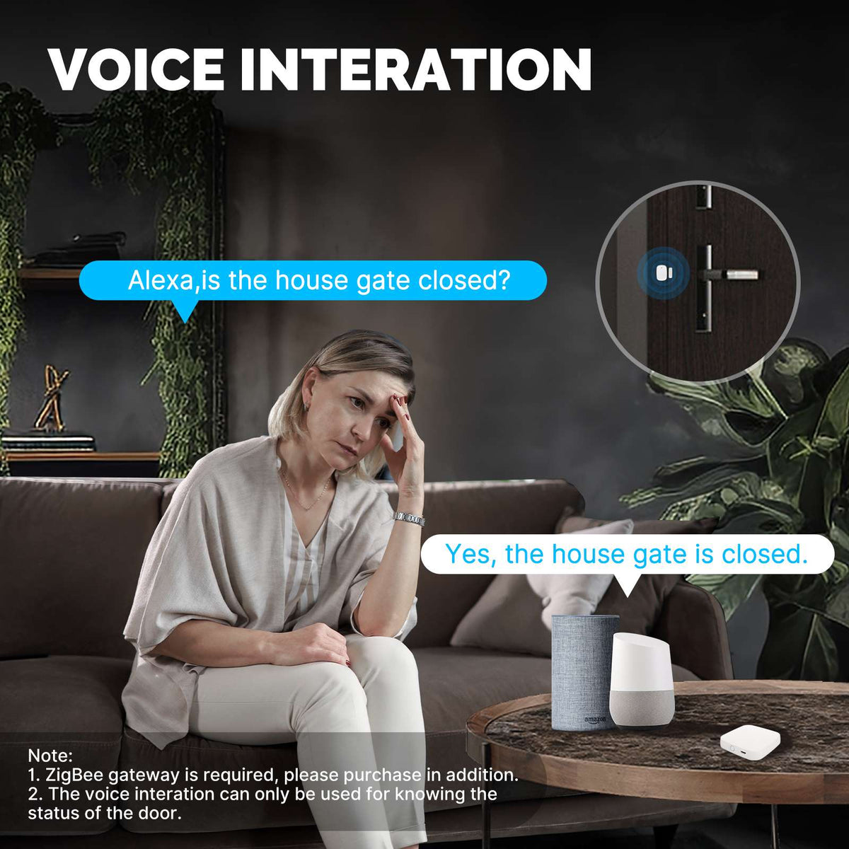 مستشعر الأبواب والنوافذ الذكي Tuya Zigbee من MOES