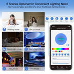 شریتی ڕووناکی زیرەکی MOES بەکارهێنانی ئەپڵیکەیشنی tuya -smart life درێژی ٥ مەتر