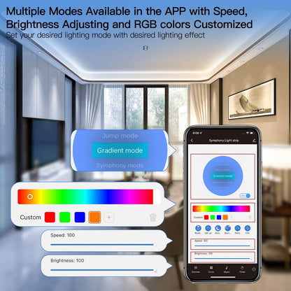 شريط الإضاءة الذكي من MOES تطبيق tuya -smart life  طول ٥ متر