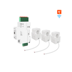 Zemismart WiFi 3-Phase Smart Energy Meter – Up to 120A – With 3 Clamps – Tuya Compatible – Measurement, Monitoring, Alarm Alerts – Supports 110V to 240V.