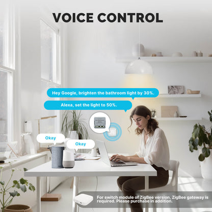 مفتاح التحكم الذكي المخفي للتعتيم نظام zigbee - تطبيق tuya-smart life