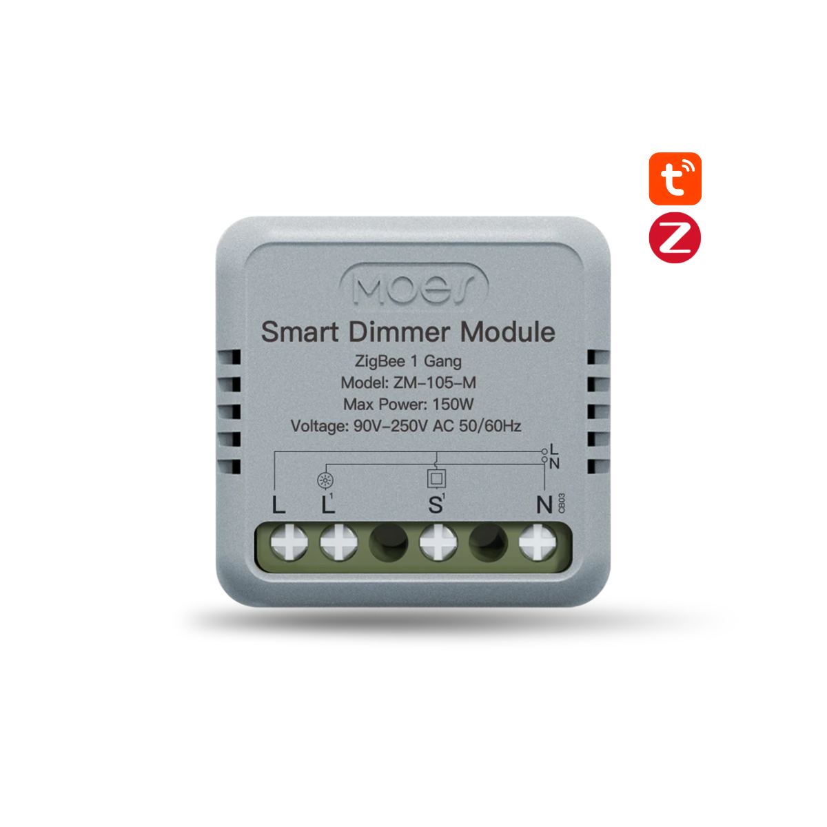مفتاح التحكم الذكي المخفي للتعتيم نظام zigbee - تطبيق tuya-smart life
